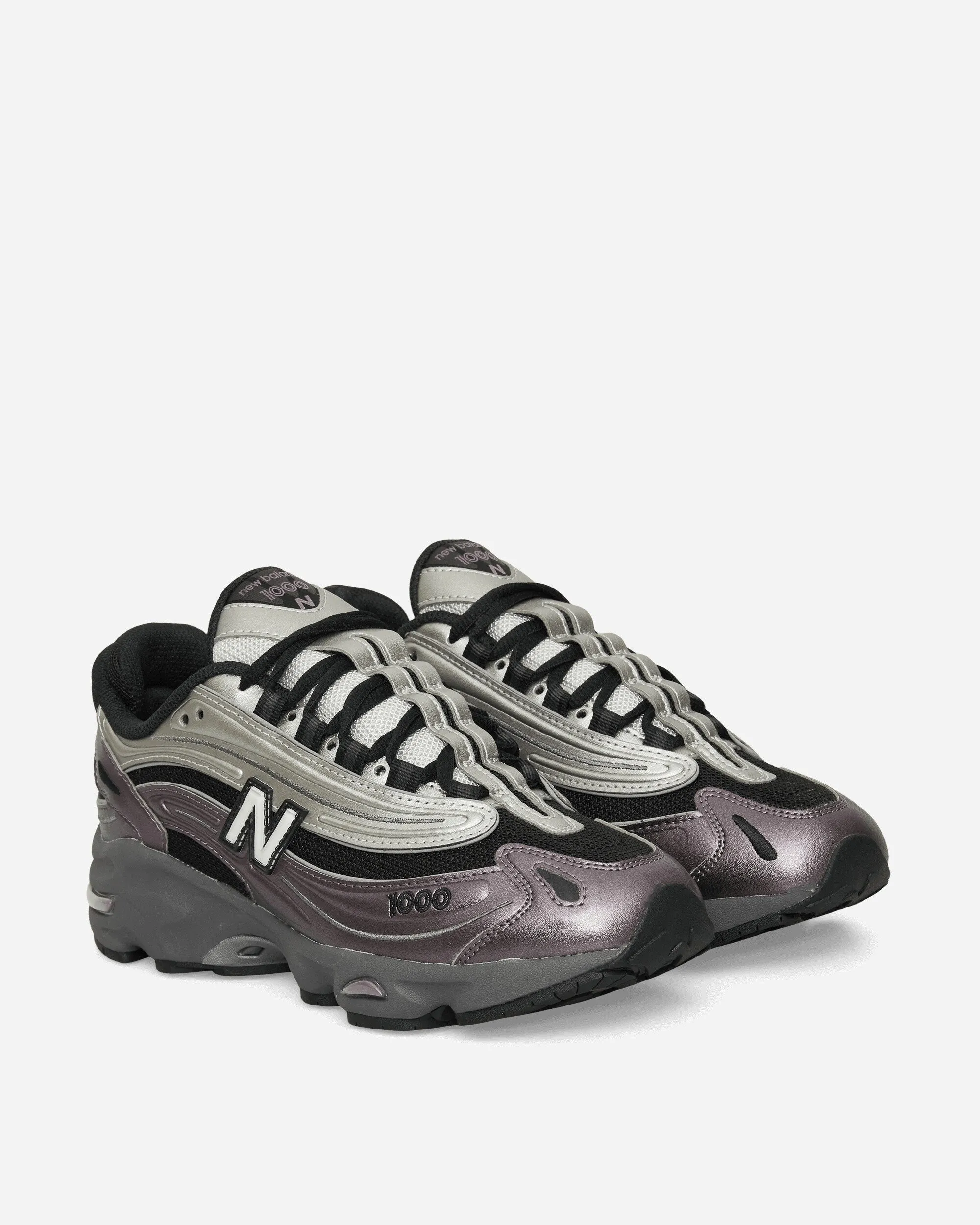 1000 Sneakers Dark Ice Wine / Silver Metallic