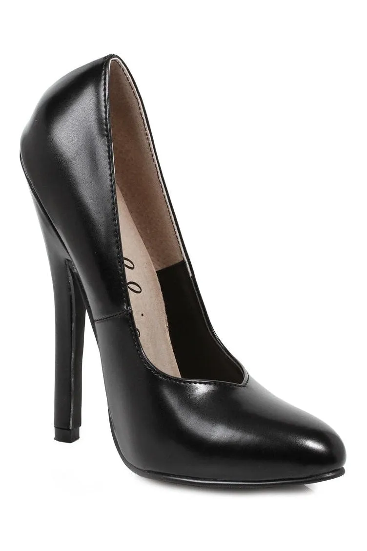 8260 Pump  | Black Faux Leather