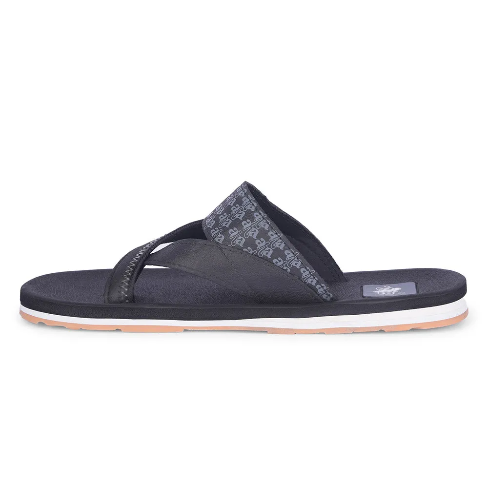 A-HA Casual Black Flip Flop For Men ANCO-02 By Liberty