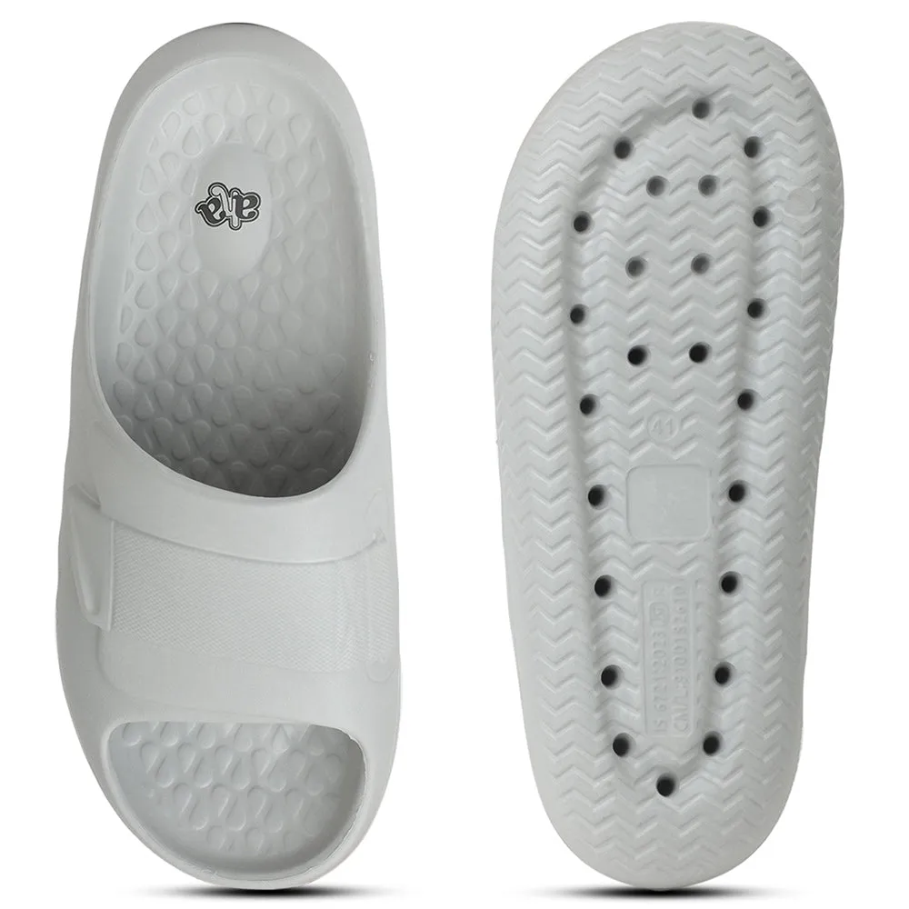 A-HA Grey Casual Slides For Men DREAMWALKM By Liberty