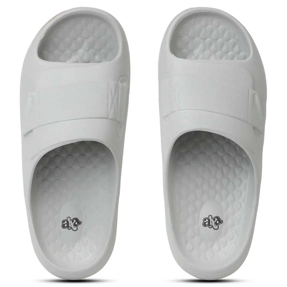 A-HA Grey Casual Slides For Men DREAMWALKM By Liberty