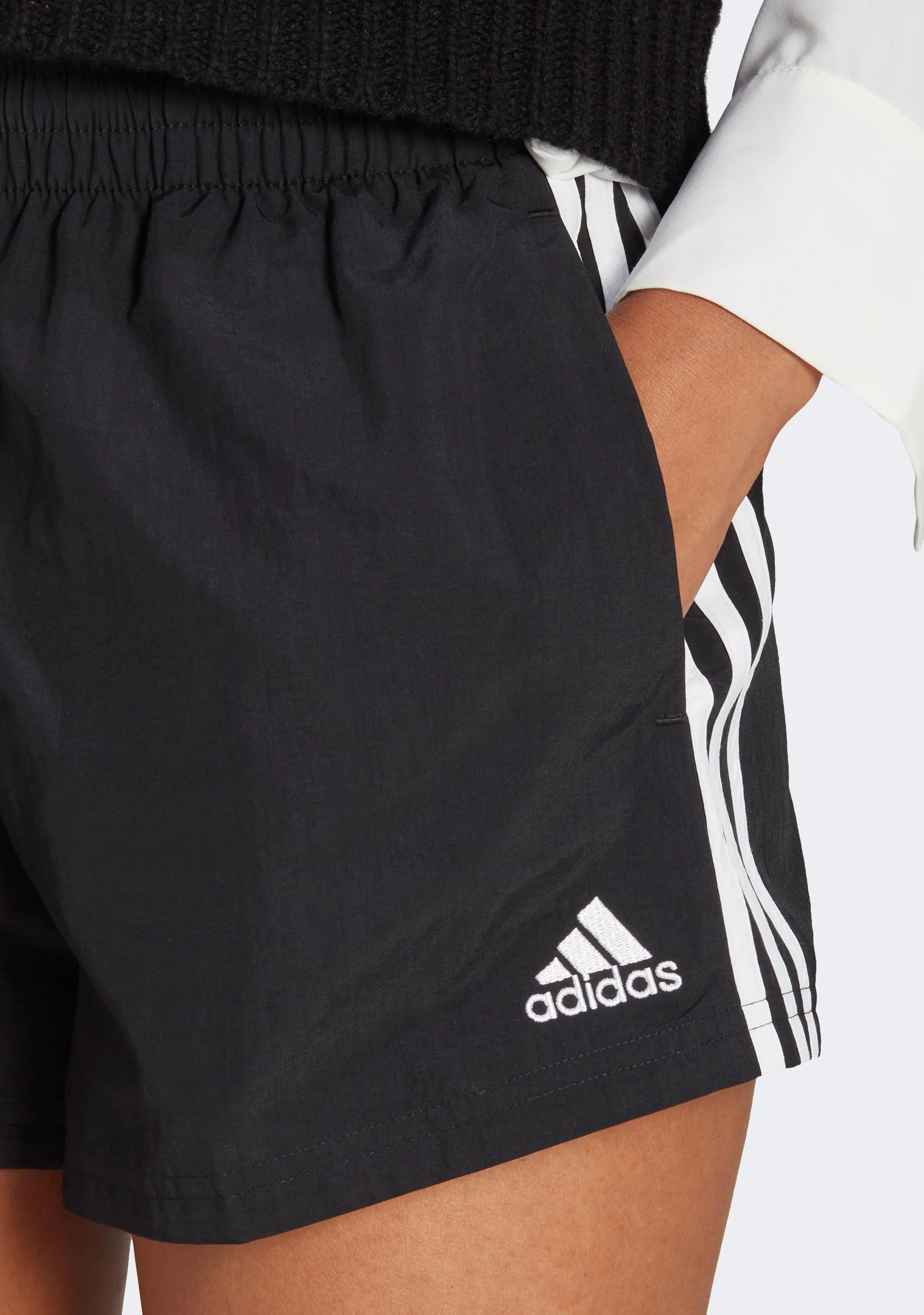 Adidas Womens Essentials 3-Stripes Woven Shorts