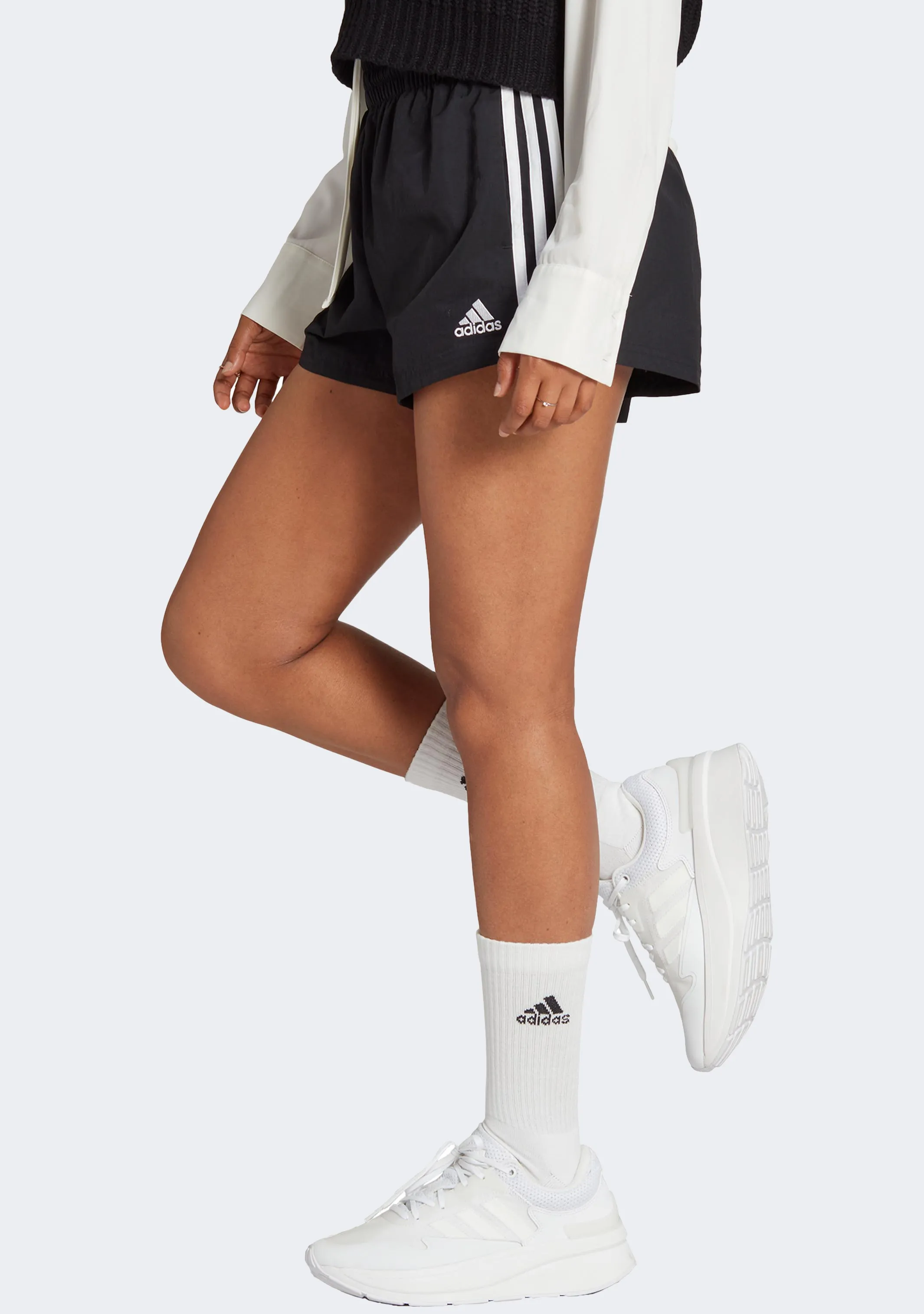 Adidas Womens Essentials 3-Stripes Woven Shorts