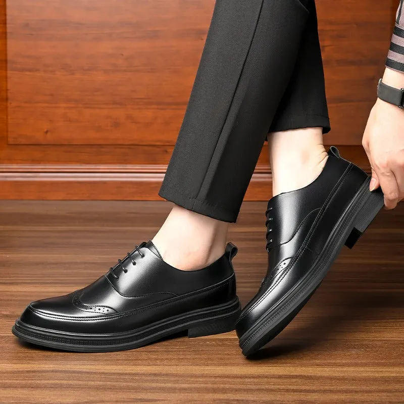 British Dress Shoes Inner Increased Mens Business Shoes