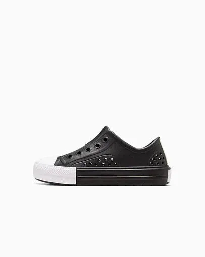 CONVERSE KID'S ALL-STAR PLAY LITE CX EASY-ON BLACK/WHITE CLOGS