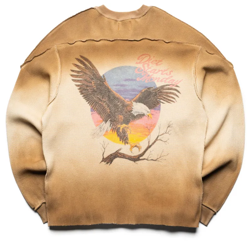 Diet Starts Monday Sunset Waffle L/S - Sand