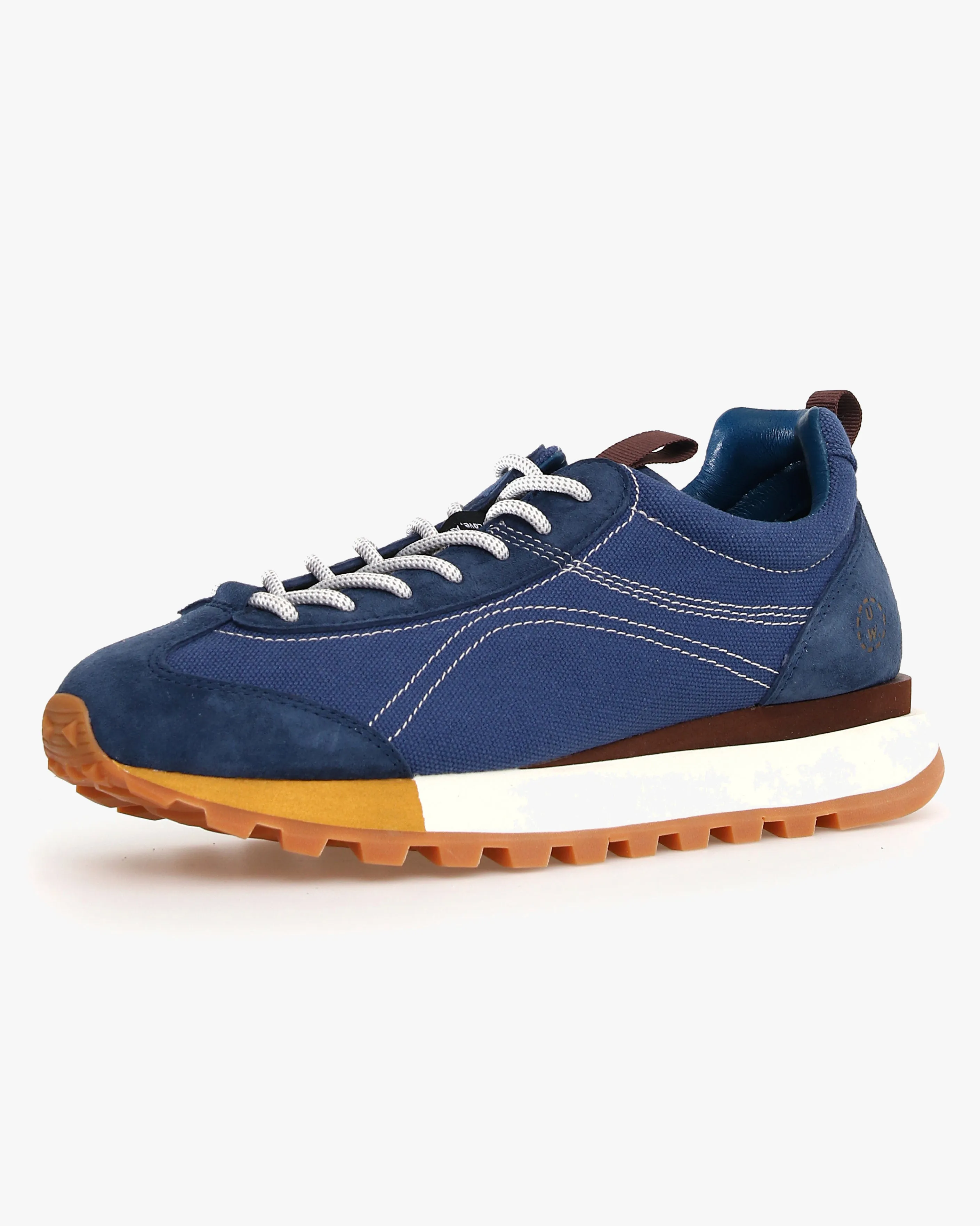 Flower Mountain x Universal Works New Asuka Suede & Canvas - Navy / Brown