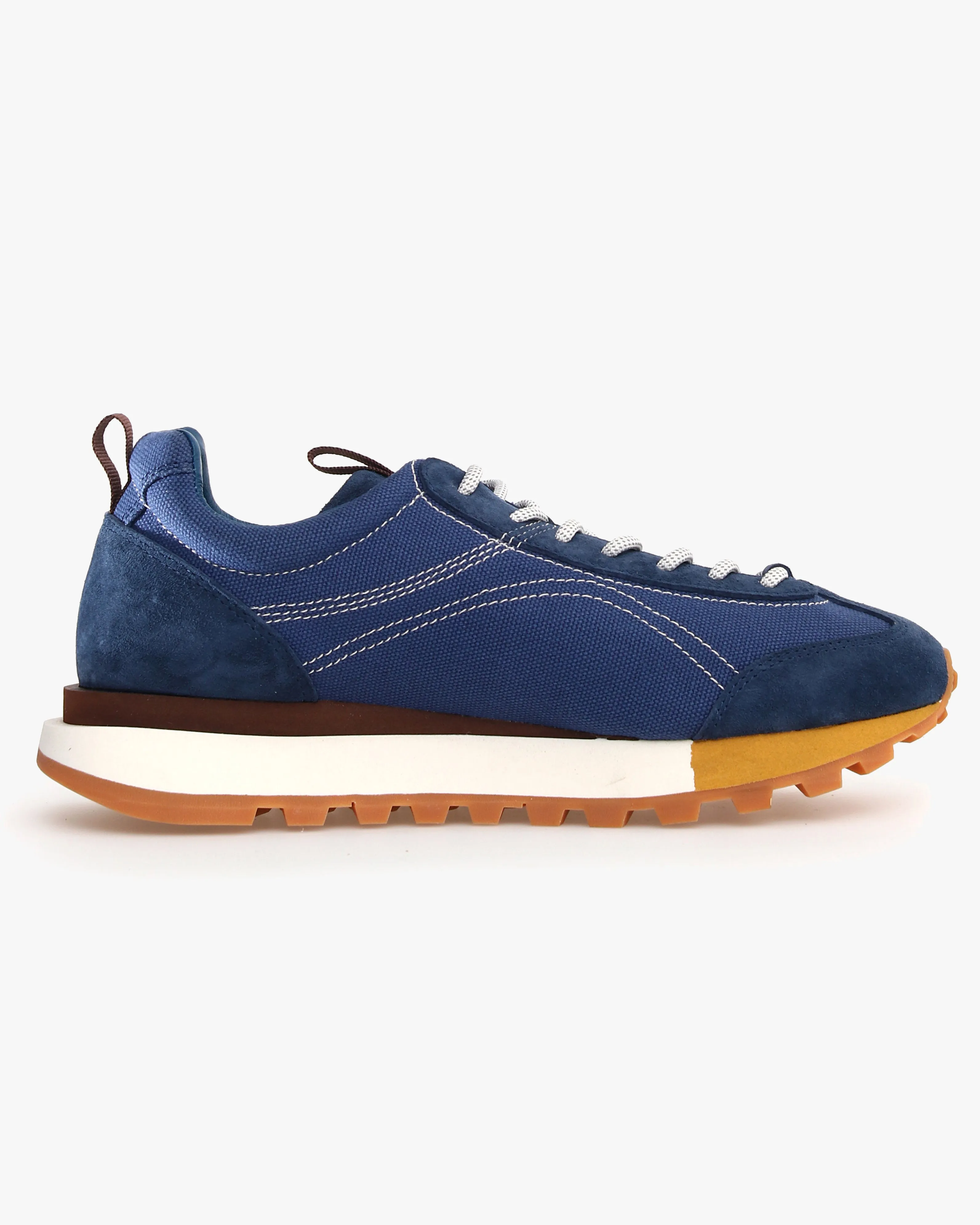 Flower Mountain x Universal Works New Asuka Suede & Canvas - Navy / Brown