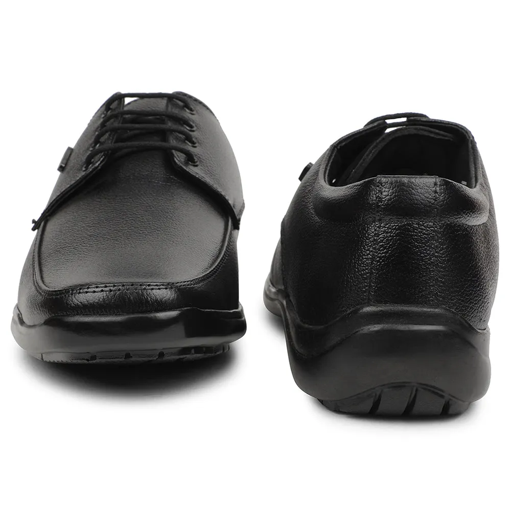 Fortune Black Formal Lacing Derby Shoes For Men REL-1 By Liberty