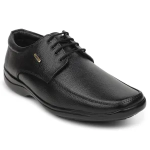 Fortune Black Formal Lacing Derby Shoes For Men REL-1 By Liberty