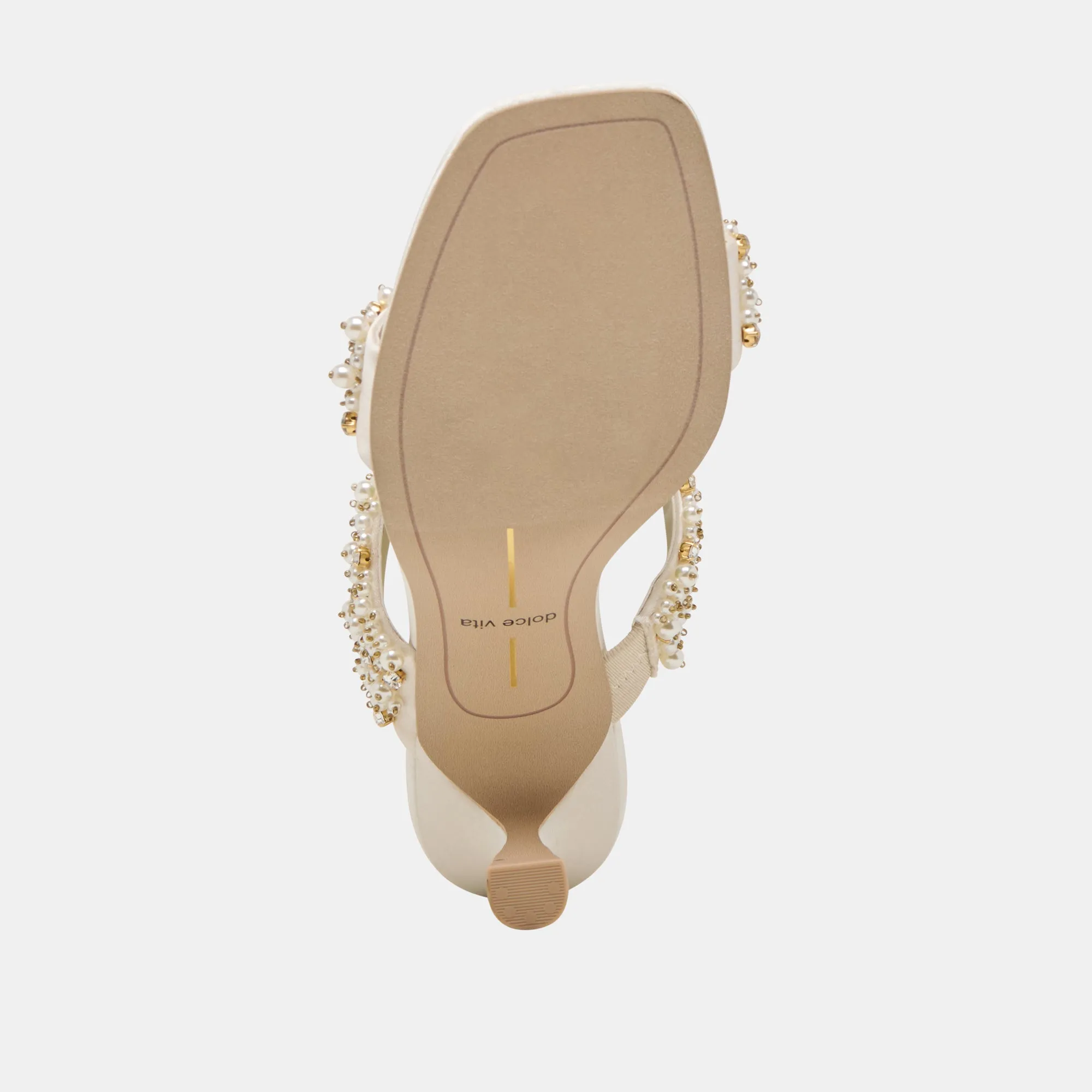 GENORA RHINESTONE HEELS IVORY RHINESTONE