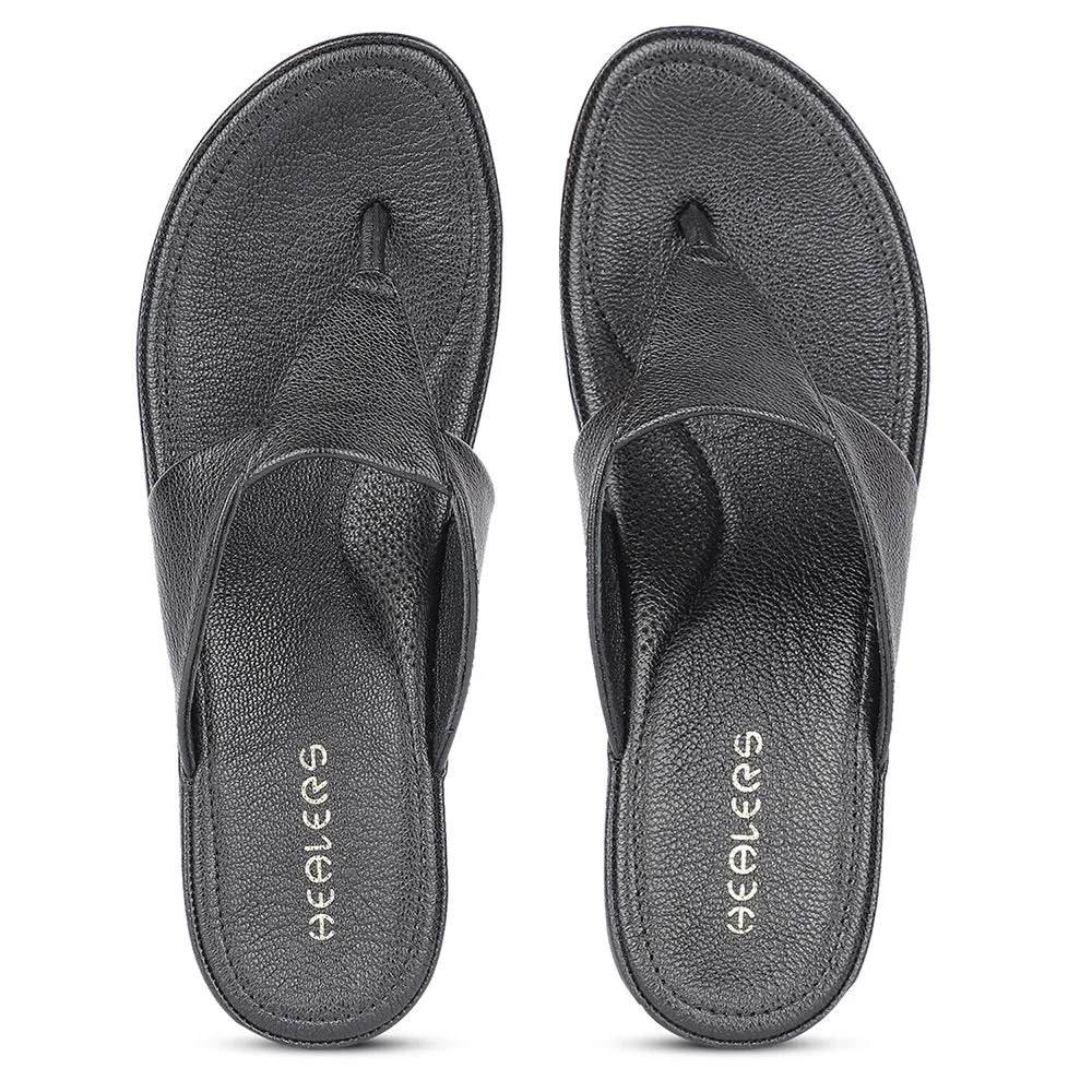 Healers Casual Black Wedges Heels For Women J332-41 By Liberty
