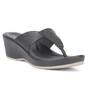 Healers Casual Black Wedges Heels For Women J332-41 By Liberty