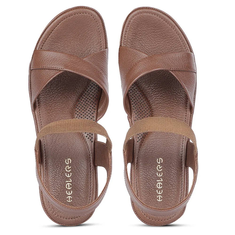 Healers Casual Brown Wedges Heel Sandal For Women J332-39 By Liberty