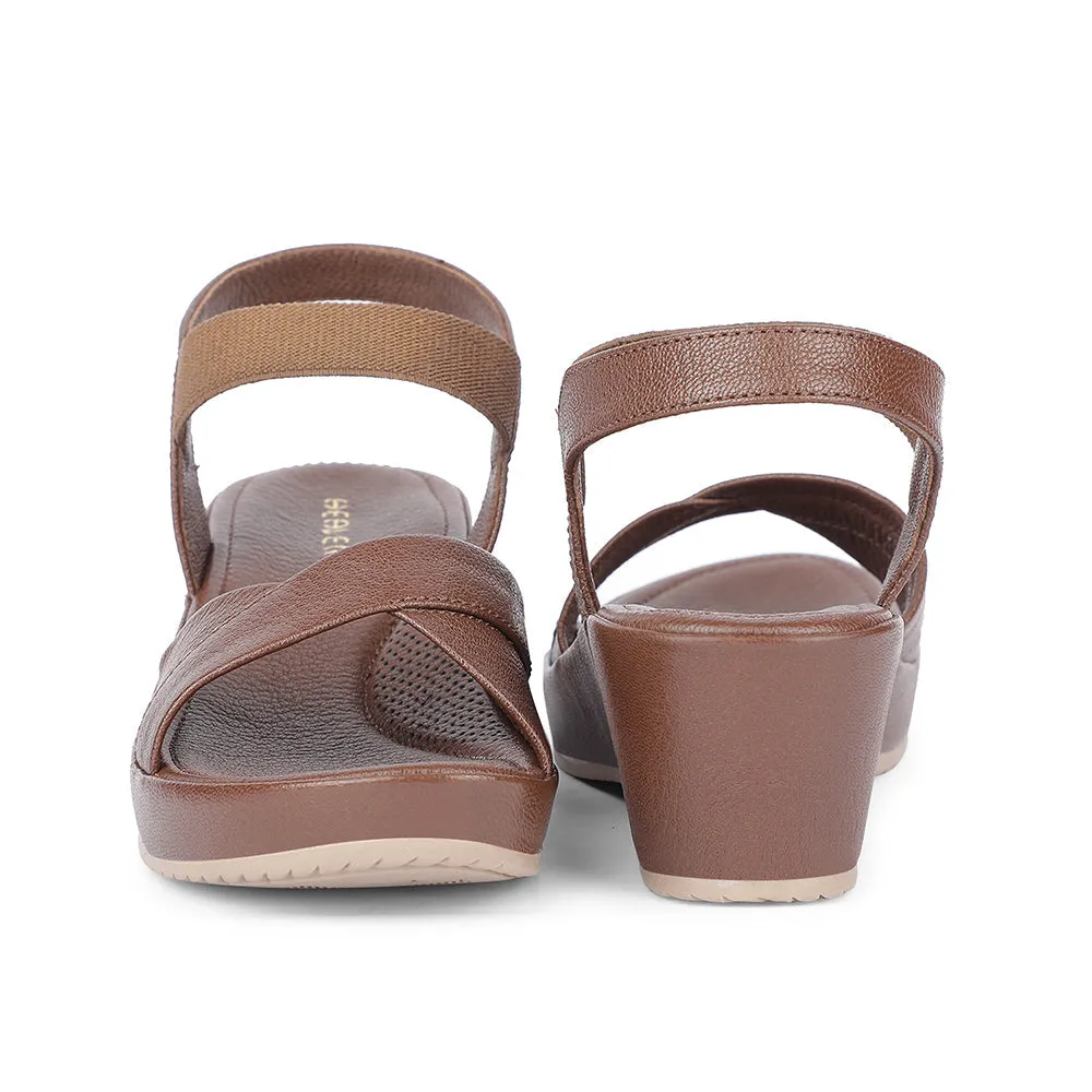 Healers Casual Brown Wedges Heel Sandal For Women J332-39 By Liberty