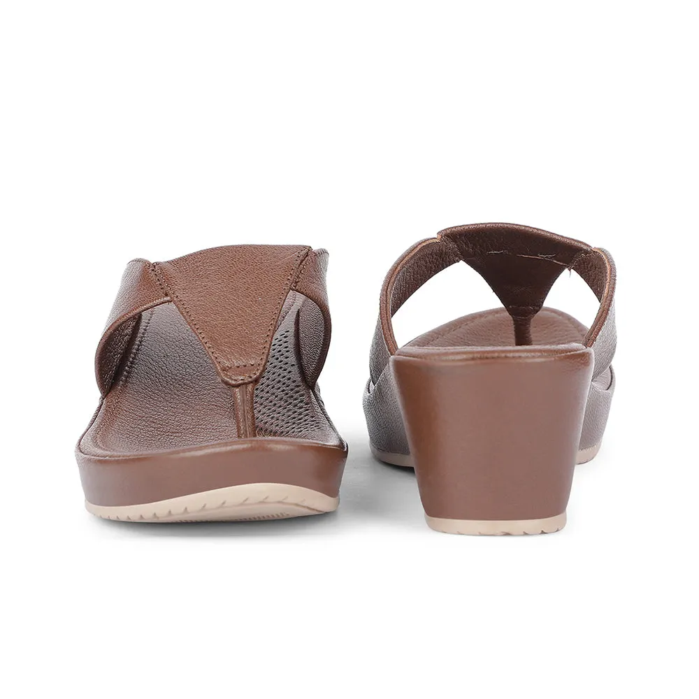 Healers Casual Brown Wedges Heels For Women J332-41 By Liberty