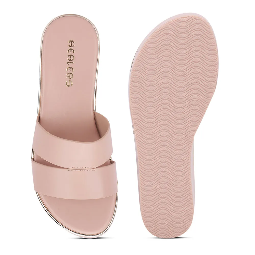Healers Casual Peach Wedges Heels For Women LAX-3 By Liberty