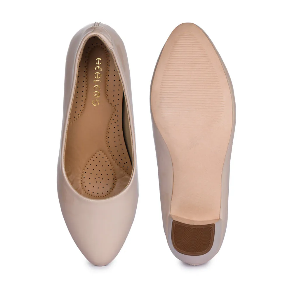 Healers Fashion (Beige) Ballerina Shoes For Women HM6-08 By Liberty