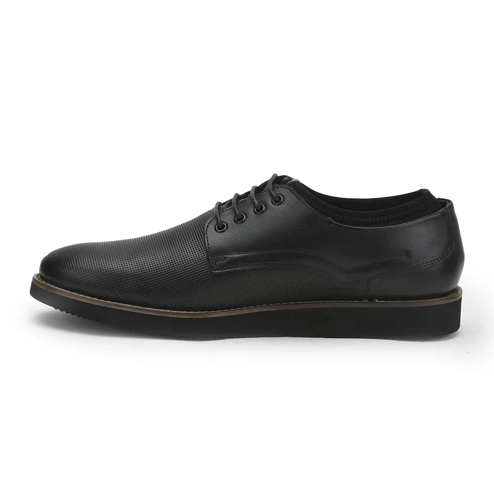 Healers Formal Lacing Shoes For Men (Black) RML-04 By Liberty