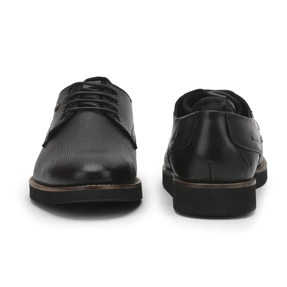 Healers Formal Lacing Shoes For Men (Black) RML-04 By Liberty