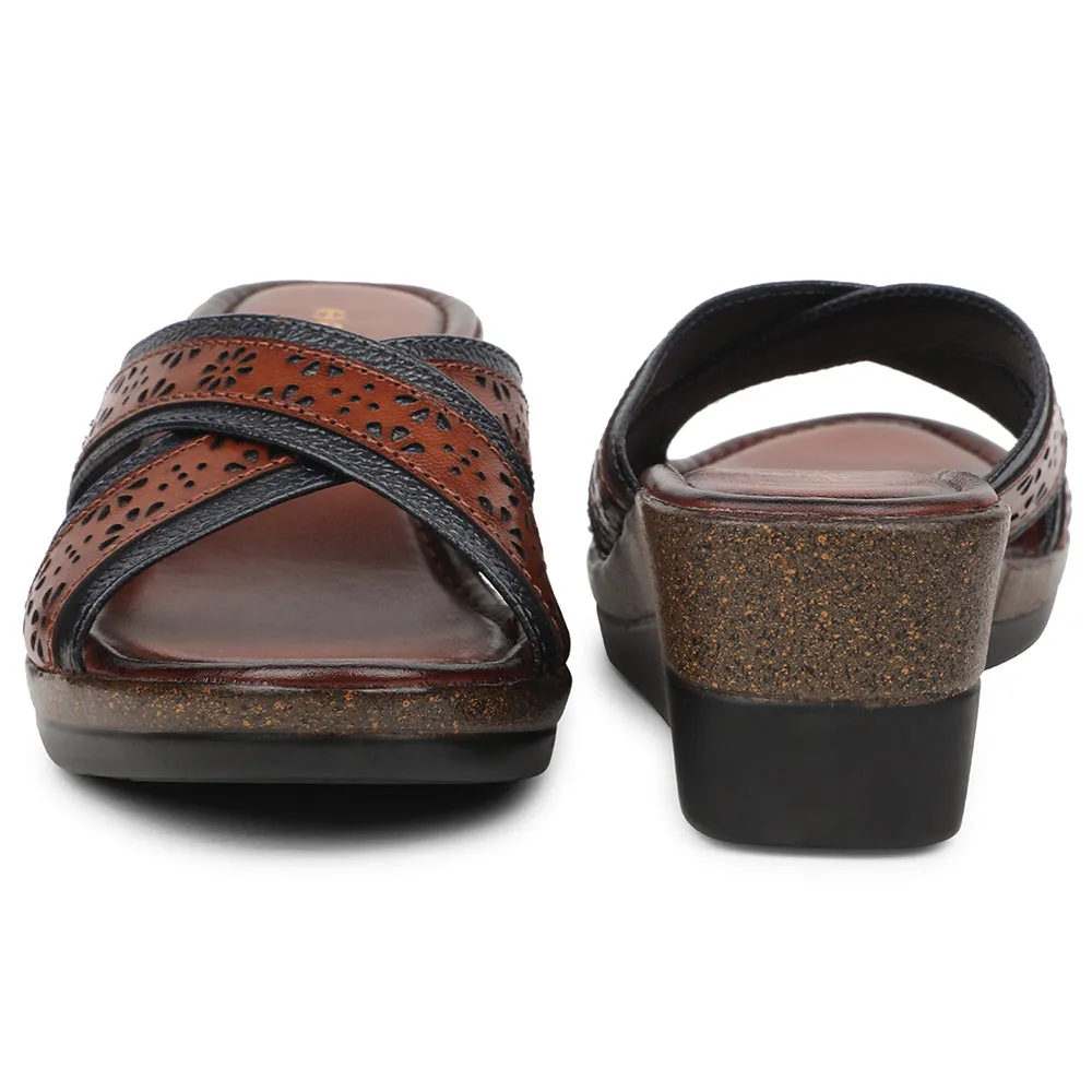 Healers Navy Blue Casual Wedge Heel Sandal For Women TLO-102 By Liberty