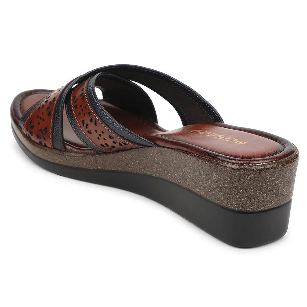 Healers Navy Blue Casual Wedge Heel Sandal For Women TLO-102 By Liberty