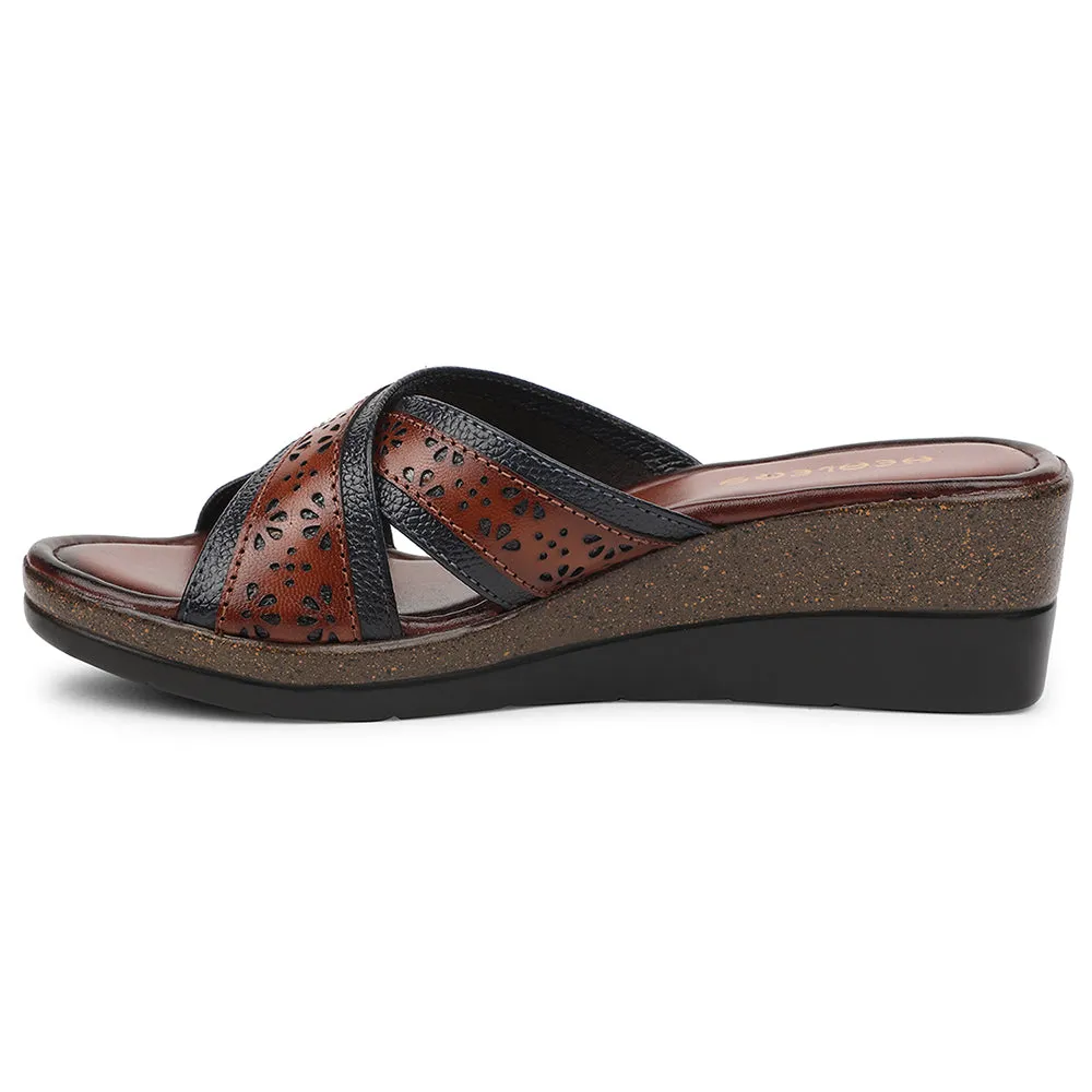 Healers Navy Blue Casual Wedge Heel Sandal For Women TLO-102 By Liberty