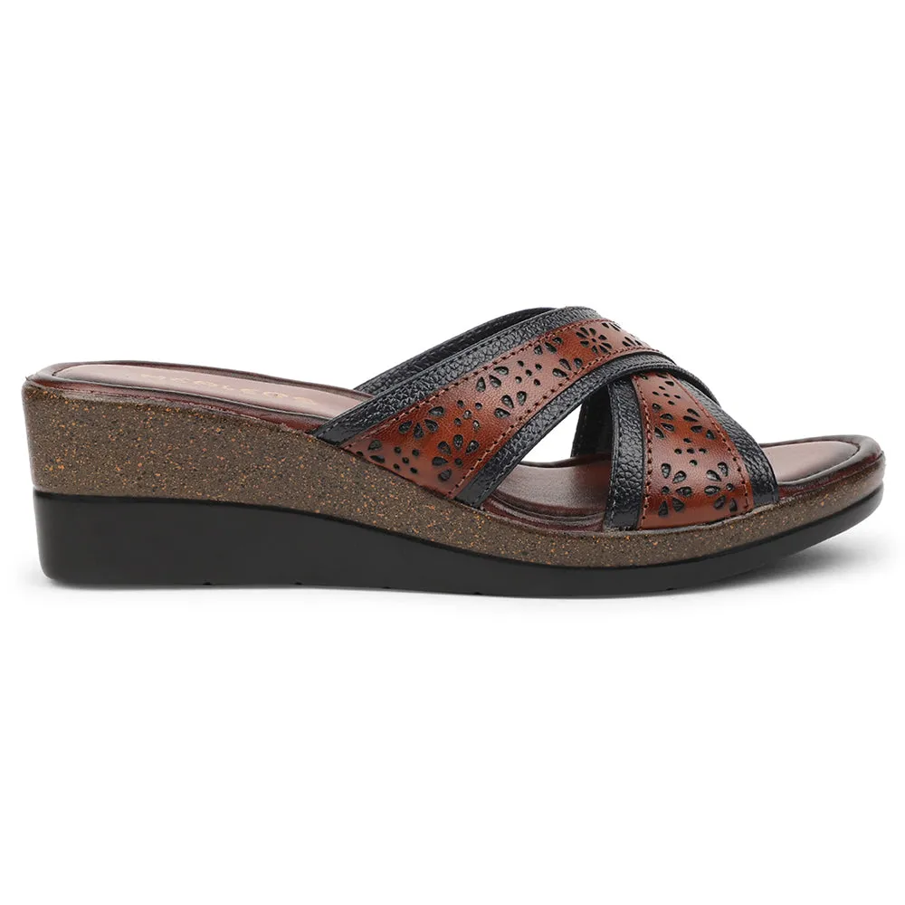 Healers Navy Blue Casual Wedge Heel Sandal For Women TLO-102 By Liberty