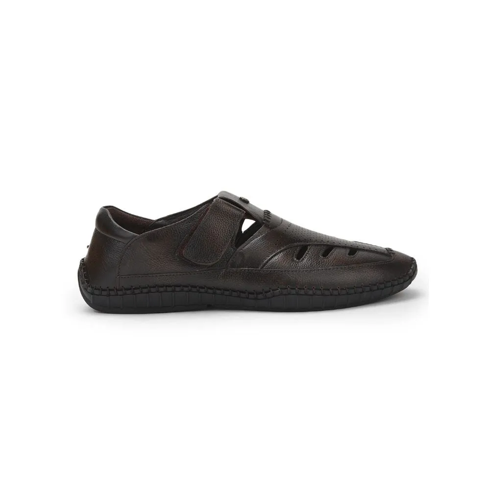 Healers Tan Casual Buckle Sandal For Men JPL-205 By Liberty