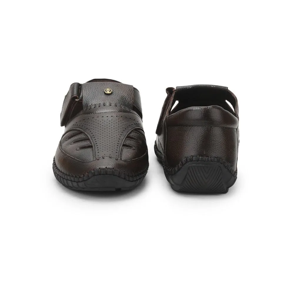 Healers Tan Casual Buckle Sandal For Men JPL-205 By Liberty
