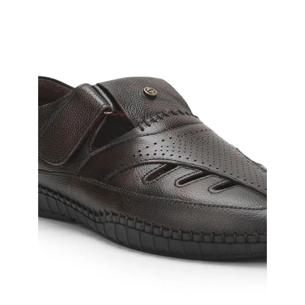 Healers Tan Casual Buckle Sandal For Men JPL-205 By Liberty