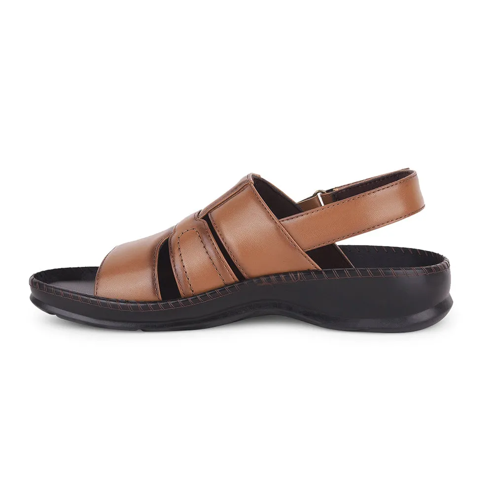 Healers Tan Casual Sandal For Men STARC-1E By Liberty