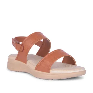 Healers Tan Casual Sandal For Women SOFIA-2E By Liberty