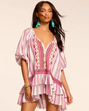 Hensley Embroidered Coverup Mini Dress