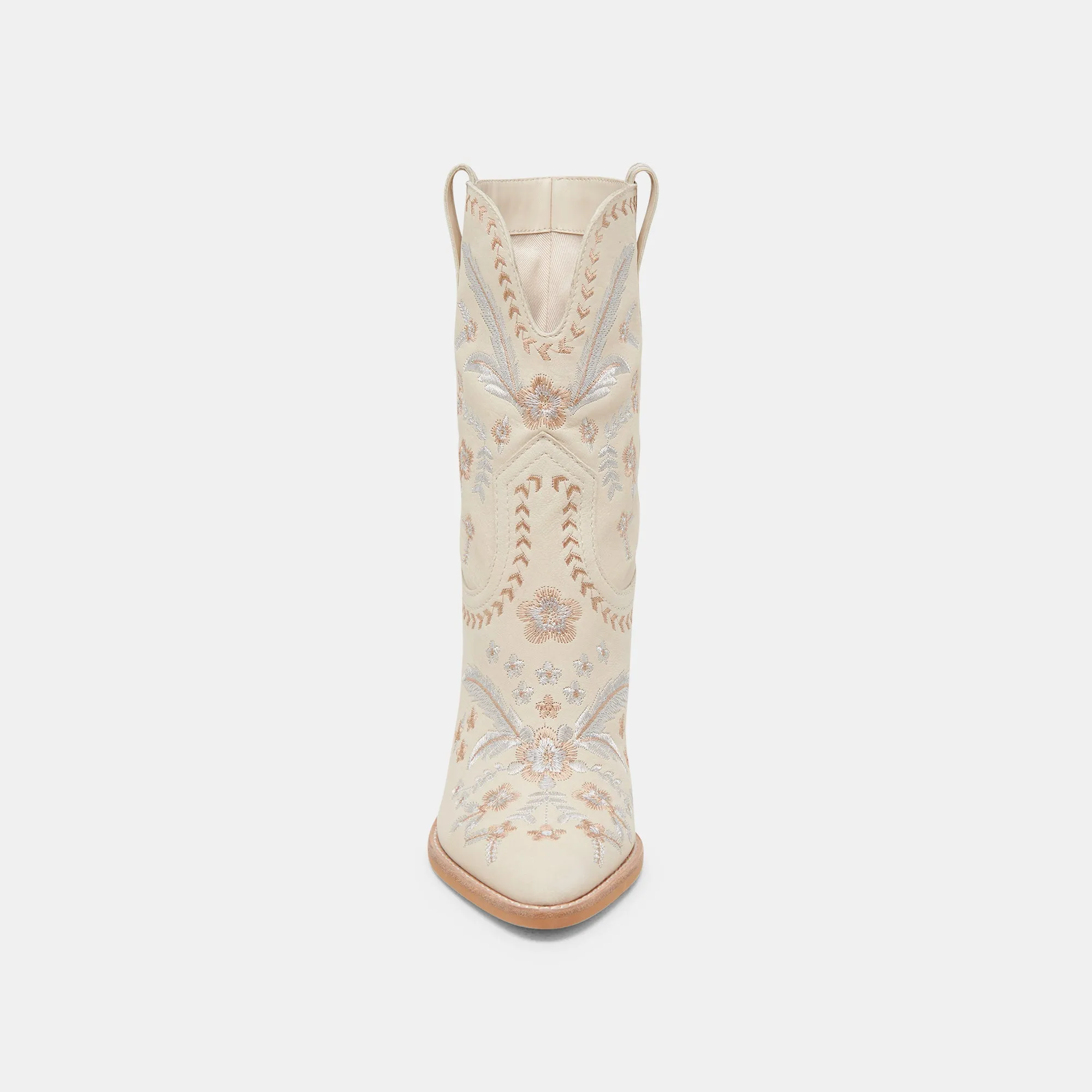 JESSEY FLORAL BOOTS CREME NUBUCK