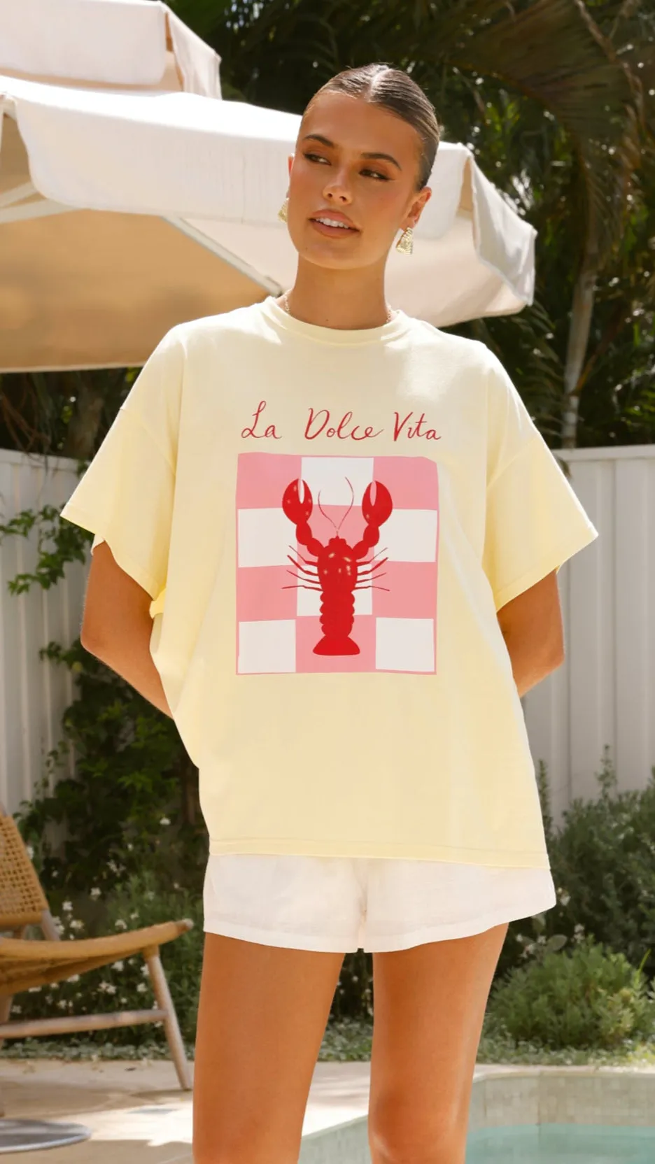 La Dolce Lobster Tee - Yellow