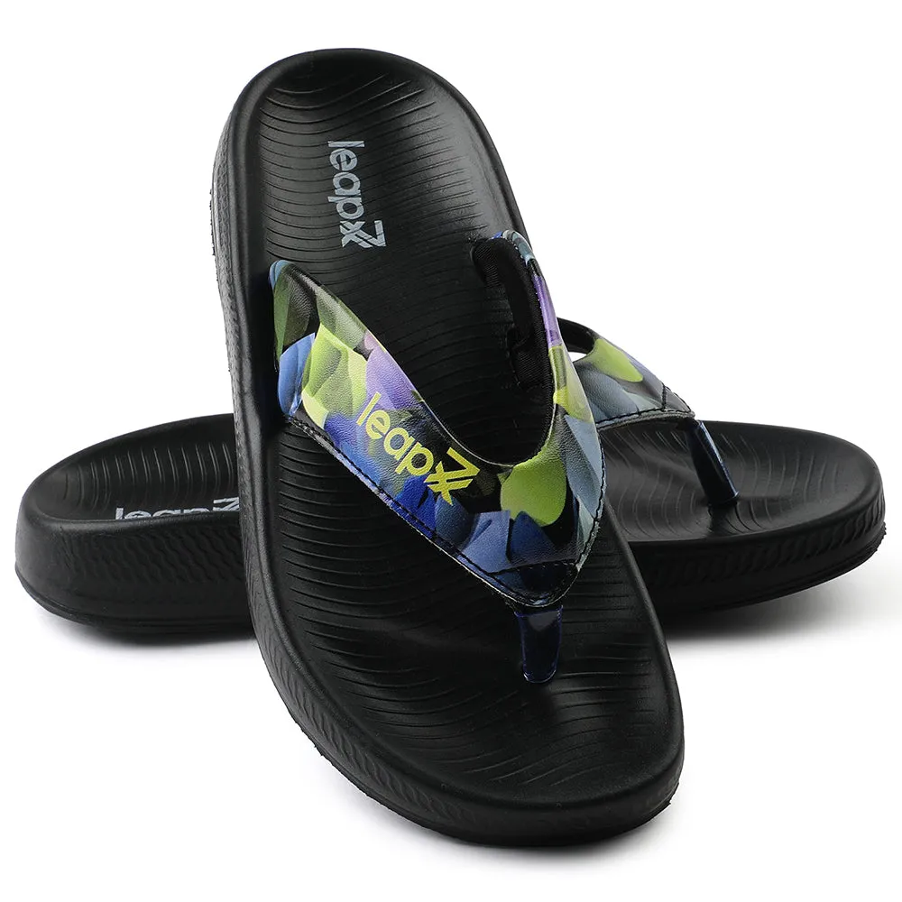 Leap7x Black Casual Flip-Flop For Women NITWALK-L3 By Liberty