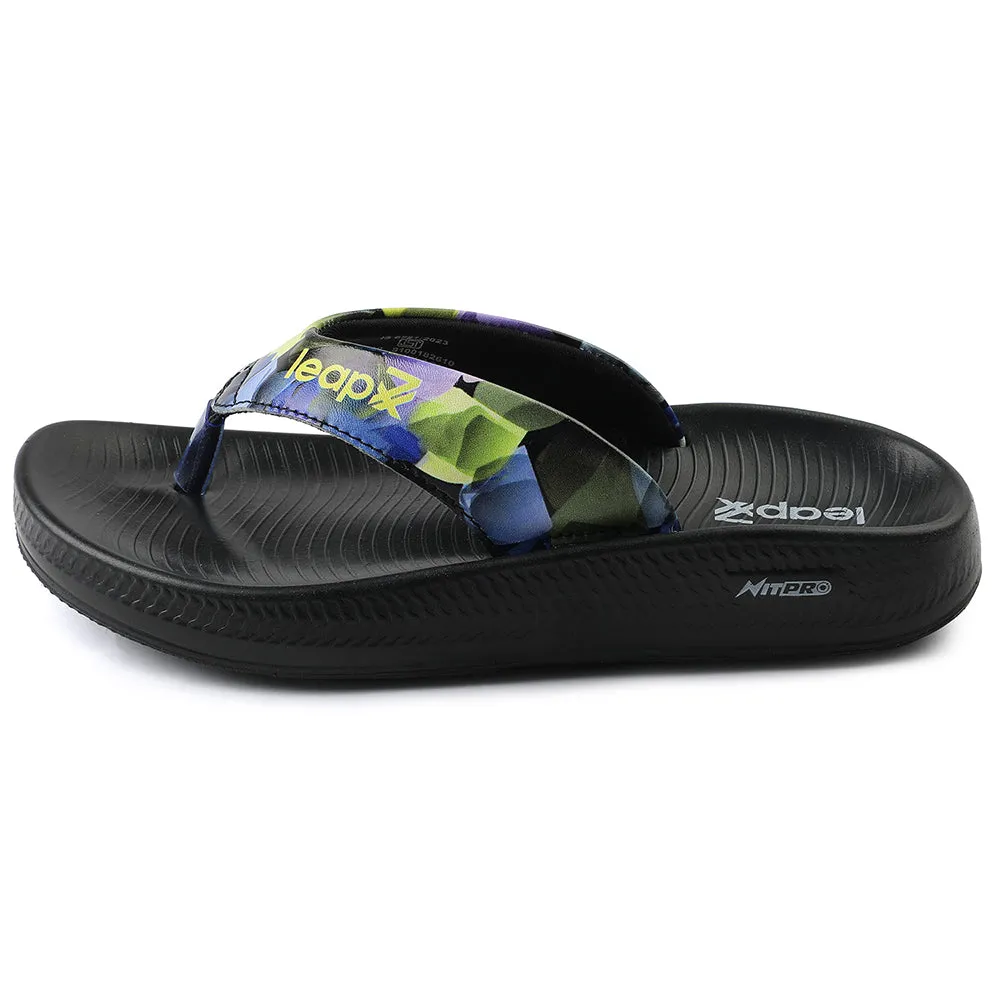 Leap7x Black Casual Flip-Flop For Women NITWALK-L3 By Liberty