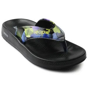 Leap7x Black Casual Flip-Flop For Women NITWALK-L3 By Liberty