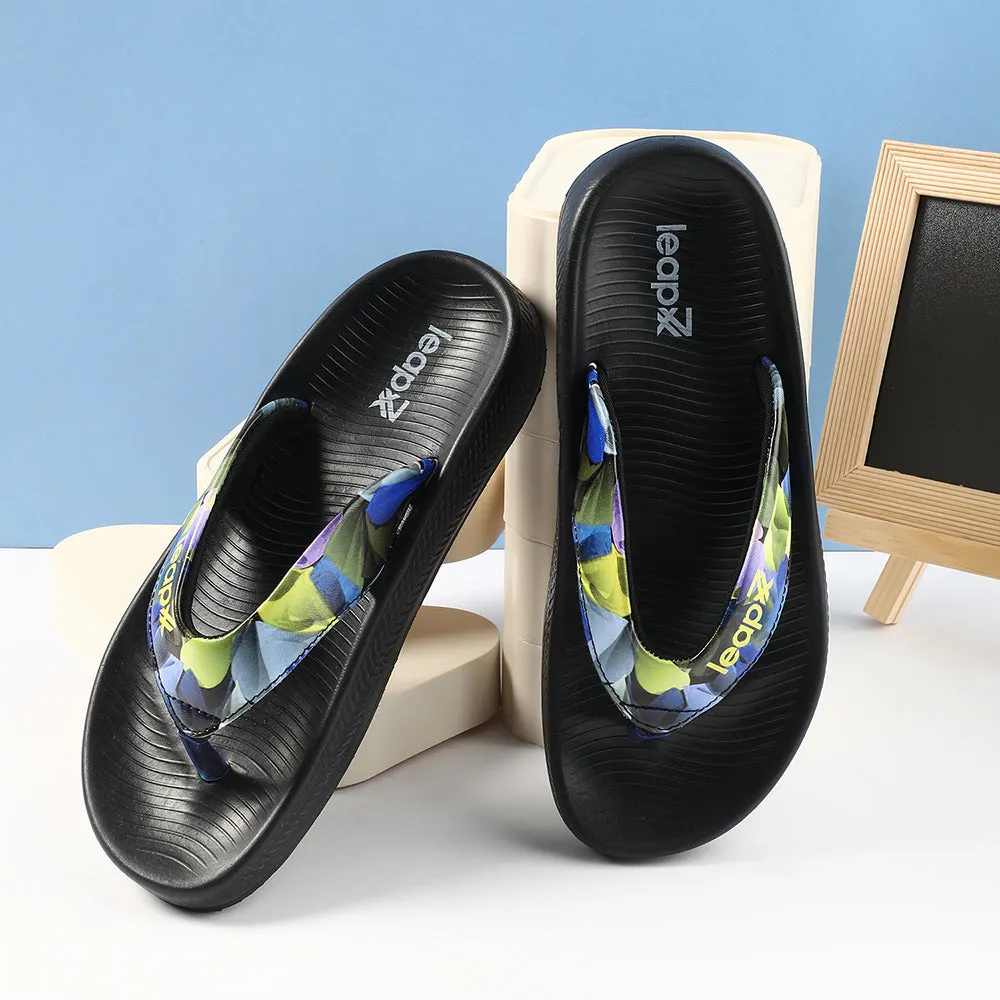 Leap7x Black Casual Flip-Flop For Women NITWALK-L3 By Liberty