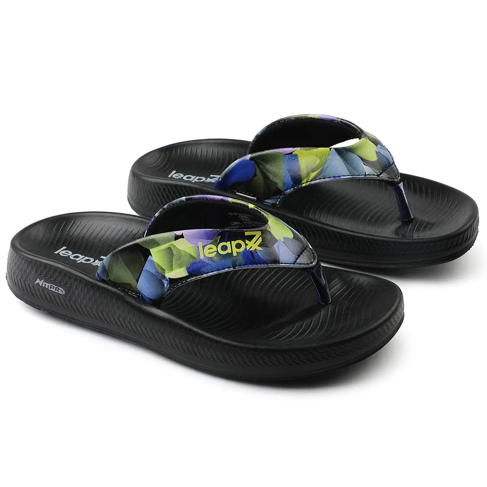 Leap7x Black Casual Flip-Flop For Women NITWALK-L3 By Liberty