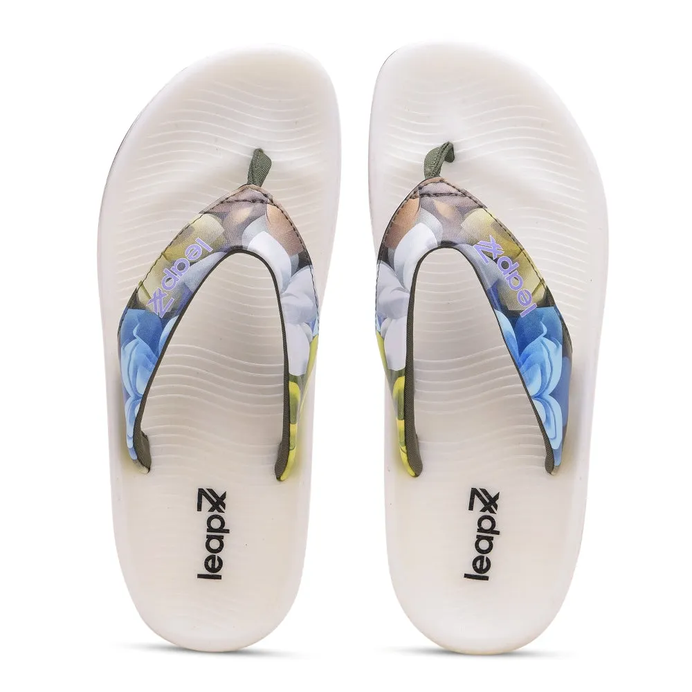 Leap7x Green Casual Flip-Flop For Women NITWALK-L3 By Liberty