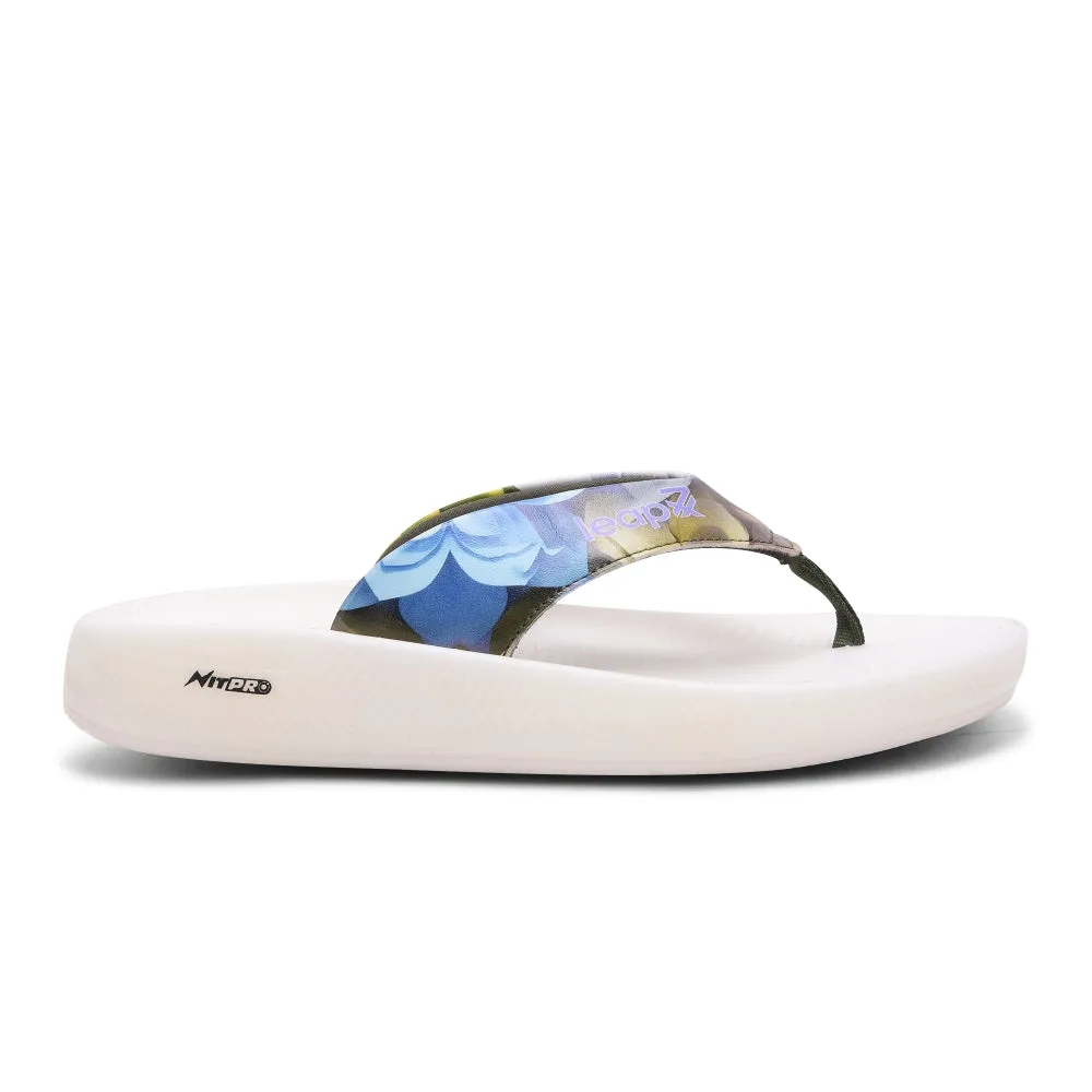 Leap7x Green Casual Flip-Flop For Women NITWALK-L3 By Liberty