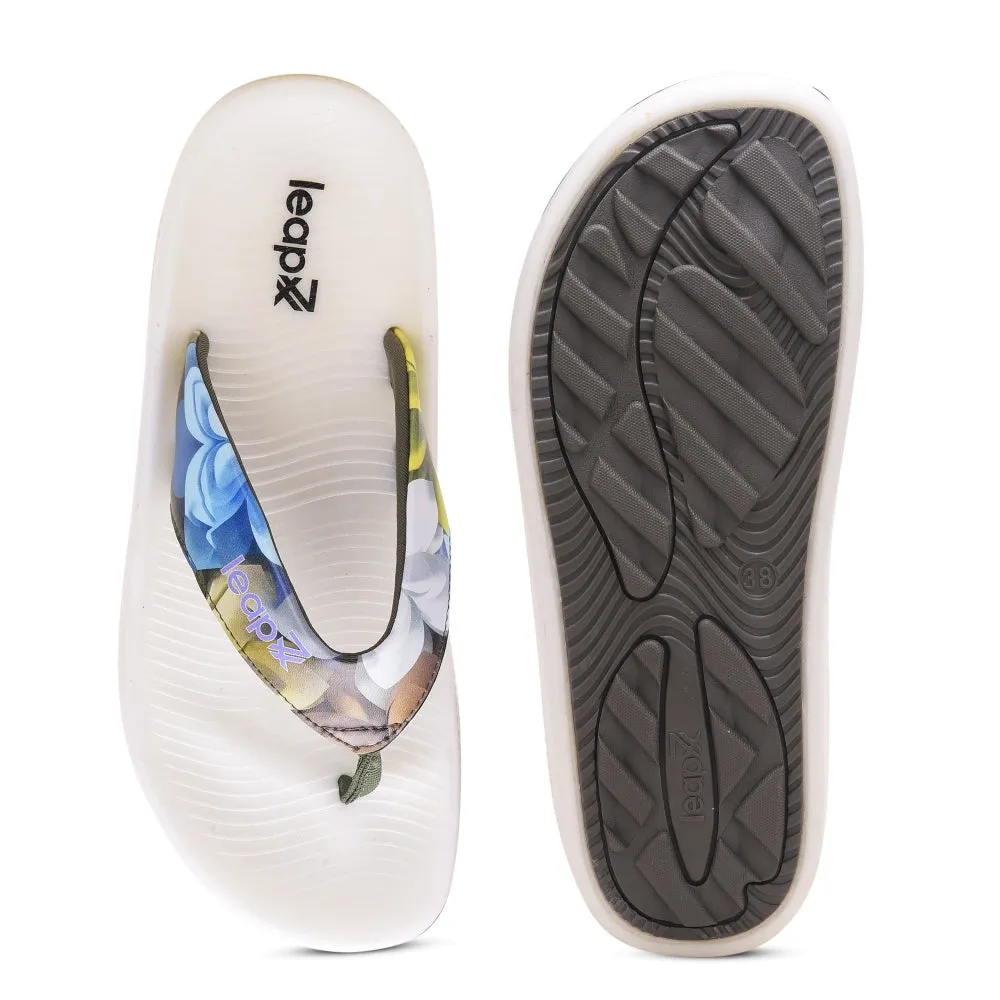 Leap7x Green Casual Flip-Flop For Women NITWALK-L3 By Liberty