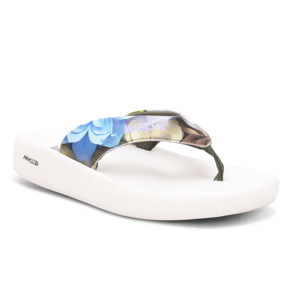 Leap7x Green Casual Flip-Flop For Women NITWALK-L3 By Liberty