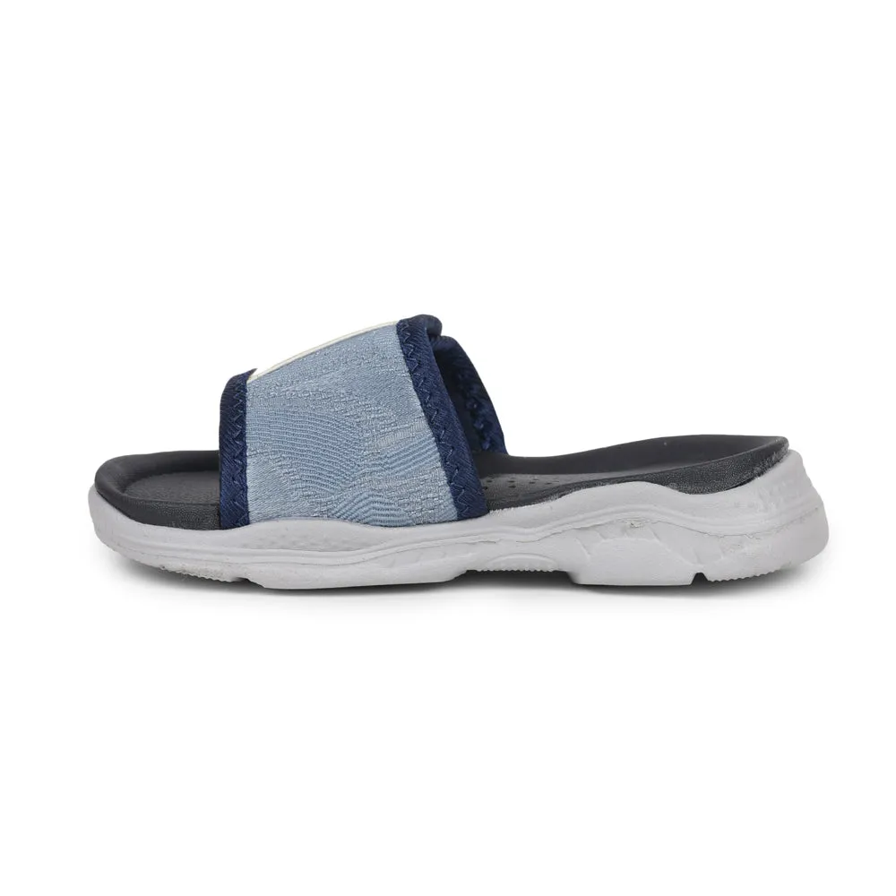 Lucy & Luke Casual Blue Slides For Kids RICKY-18 By Liberty
