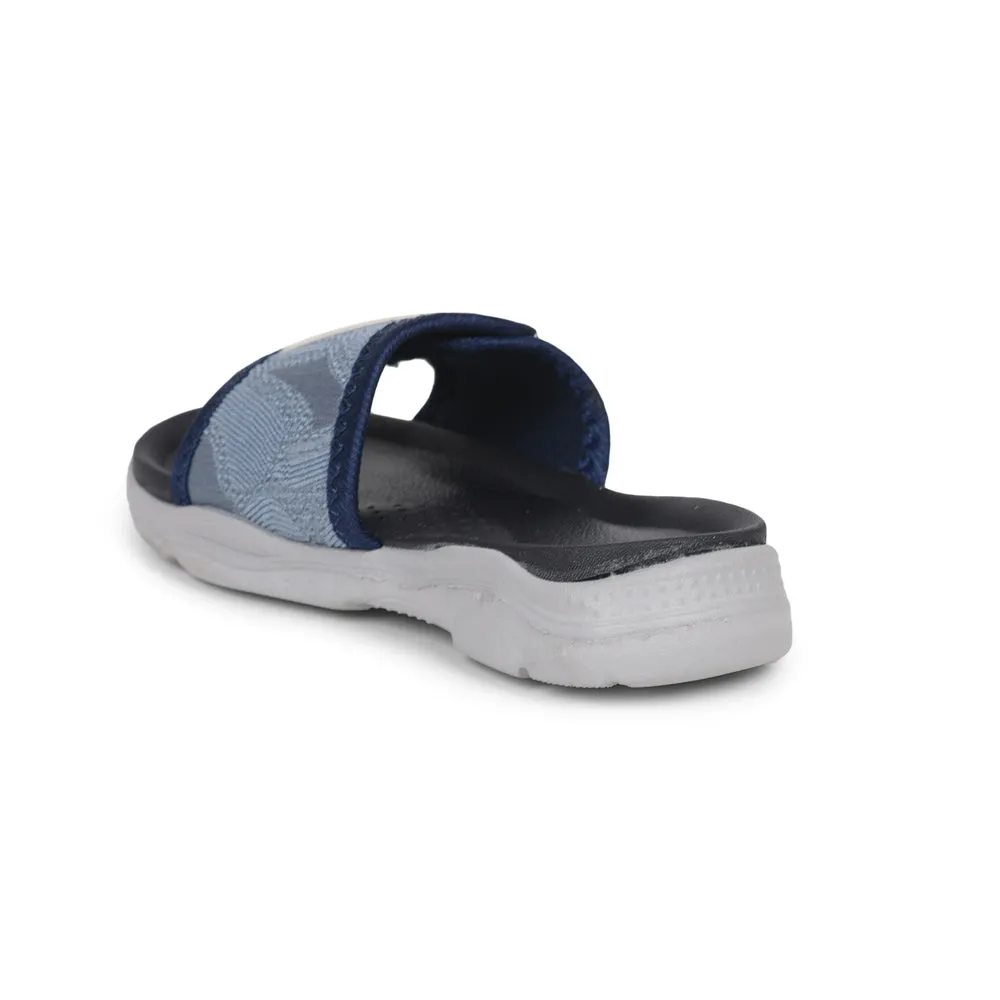 Lucy & Luke Casual Blue Slides For Kids RICKY-18 By Liberty