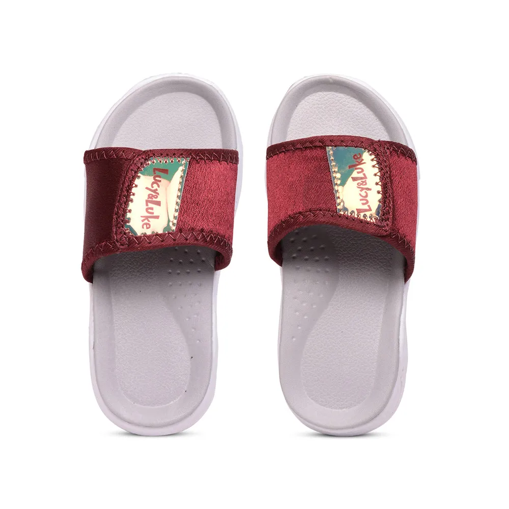 Lucy & Luke (Cherry) Casual Slides For Kids RICKY-18 By Liberty