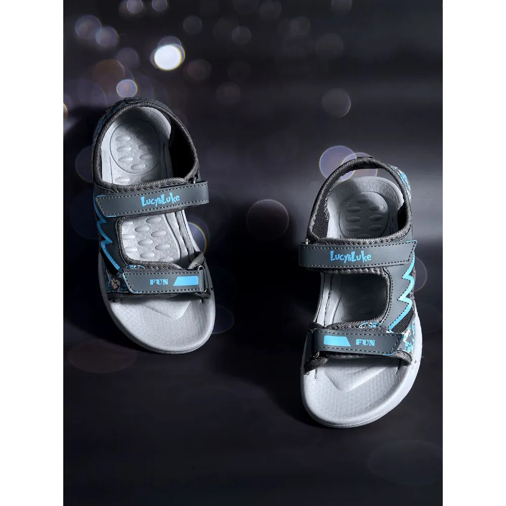 Lucy & Luke (Grey) Casual Sandal For Kids LB167-1 By Liberty