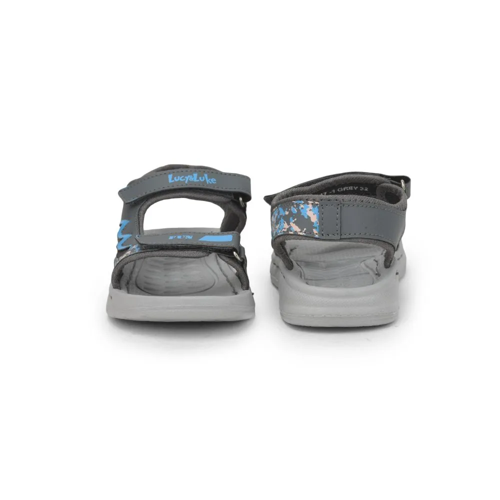 Lucy & Luke (Grey) Casual Sandal For Kids LB167-1 By Liberty
